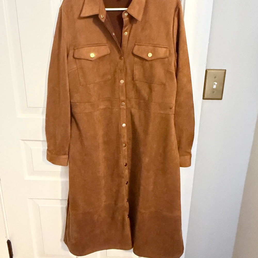 Spense Brown Long Sleeve Dress